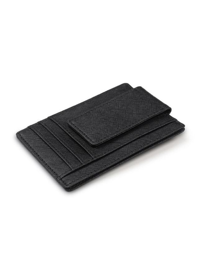 Beauenty RFID Leather Dollar Clip Men Wallet Black - Image 3