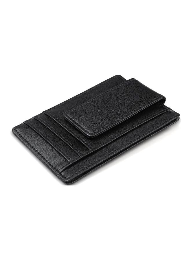 Beauenty RFID Leather Dollar Clip Men Wallet Black - Image 3