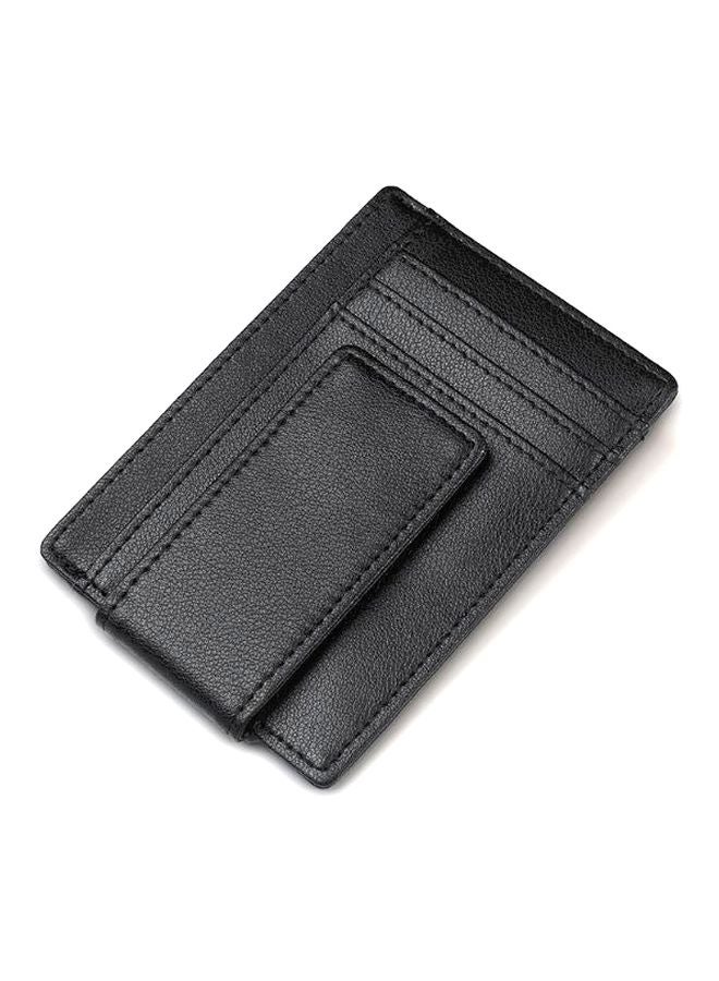 Beauenty RFID Leather Dollar Clip Men Wallet Black - Image 2