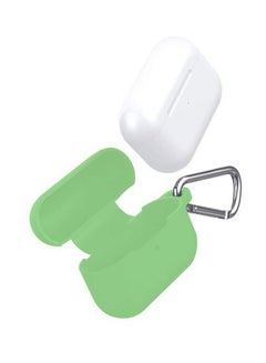 MARGOUN Silicone Case With Carabiner For Apple AirPods Pro Green  - Image 3