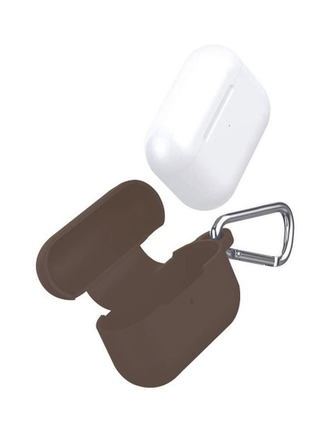 MARGOUN Silicone Case With Carabiner For Apple AirPods Pro Burgundy - Image 2