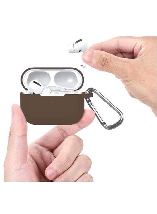 MARGOUN Silicone Case With Carabiner For Apple AirPods Pro Burgundy - Image 3