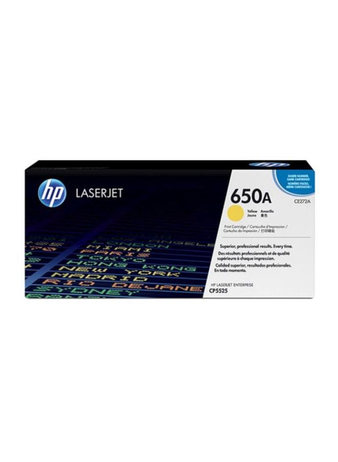 HP 650A LaserJet High Yield Toner Cartridge Yellow