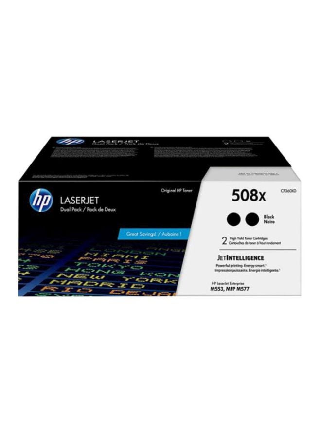 HP 2-Piece 508X Cartridge Toner Set Black
