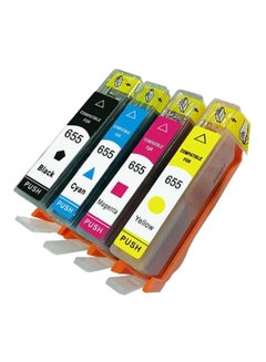 4-Piece 655 Inkjet Printer Cartridge Set Multicolour