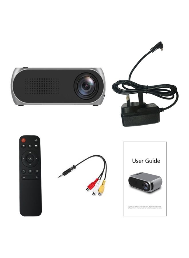 Aibecy Mini Remote Control LED Projector Grey  - Image 1