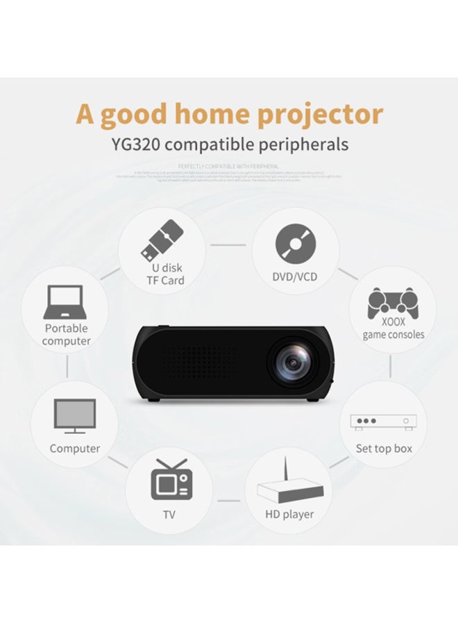 Aibecy Mini Remote Control LED Projector Grey  - Image 5