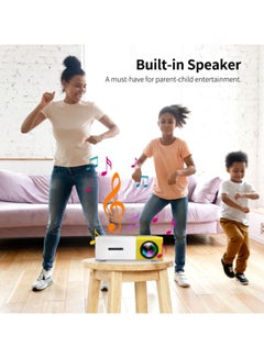 Aibecy Mini Remote Control LED Projector Yellow  - Image 2