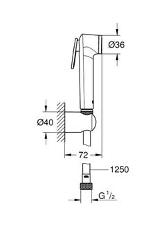 Grohe Tempesta-F Trigger Spray Hand Shower With Wall Holder Chrome  - Image 2