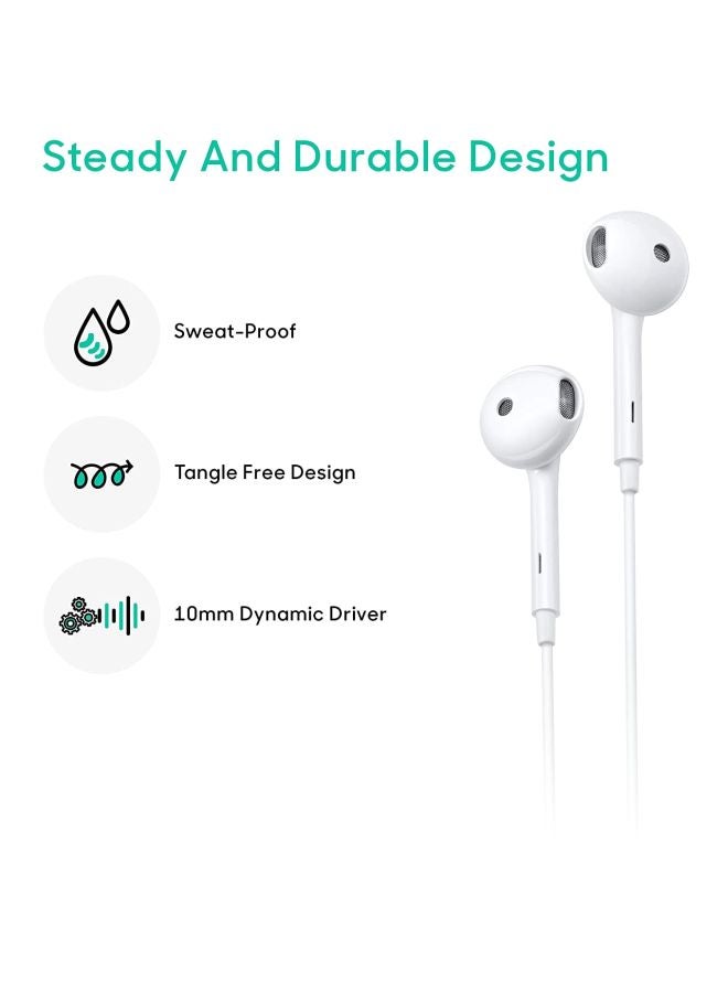 OPPO Wired In-Ear Stereo Earphones White - Image 3