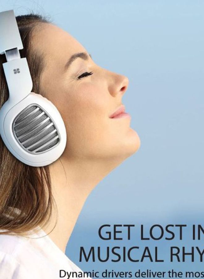 PROMATE Concord Dynamic HD Wireless Over-Ear Stereo Headset White  - Image 2