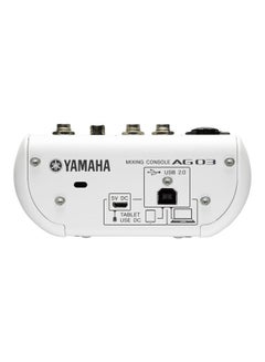 YAMAHA AG Series 3-Channel Mixer And USB Audio Interface AG03 White  - Image 4