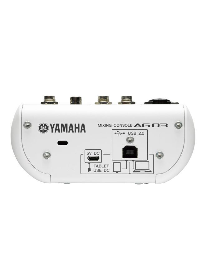 ياماها مازج صوت ب3 قنوات مع واجهة صوت USB من سلسلة AG AG03 أبيض  - Image 4
