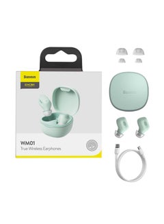 بيسوس WM01 True TWS Wireless Earphones Bluetooth 5.3 Earphone HD Headphones Touch Control Earbuds for iOS/Android - Green  - Image 4