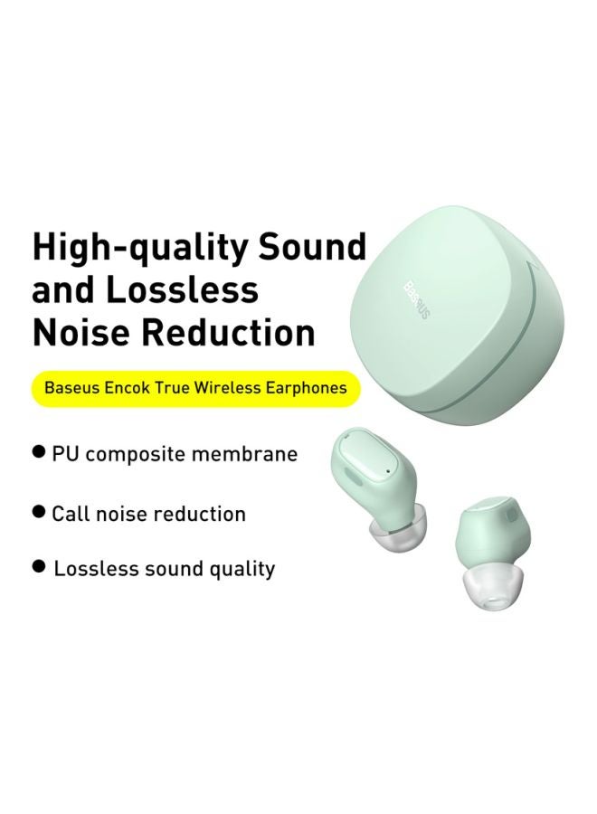 Baseus - WM01 True TWS Wireless Earphones Bluetooth 5.3 Earphone HD Headphones Touch Control Earbuds for iOS/Android - Green - Image 1