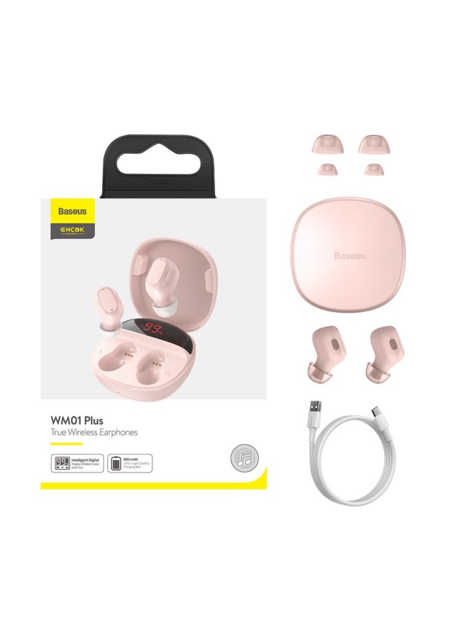 Baseus WM01 Wireless In-Ear Earphones Pink - Image 4