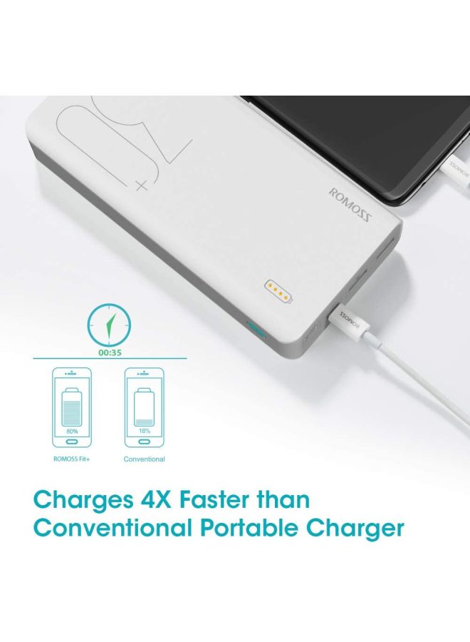 30000.0 mAh Sense 8+ Portable Power Bank White