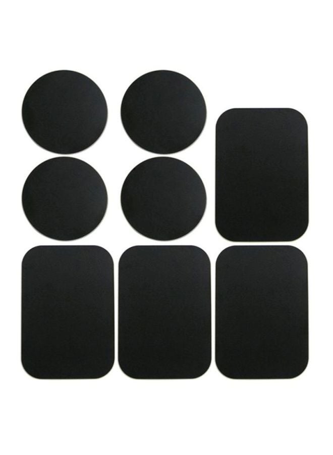 OUTAD 8-Piece Car Mount Adhesive Sticker Plate Set Black - Image 1