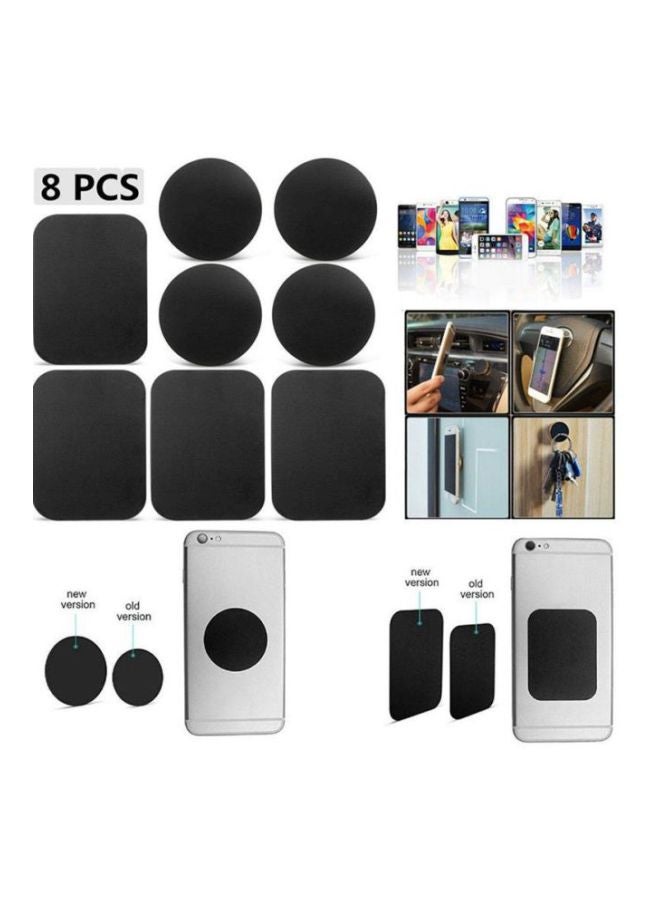 OUTAD 8-Piece Car Mount Adhesive Sticker Plate Set Black - Image 2