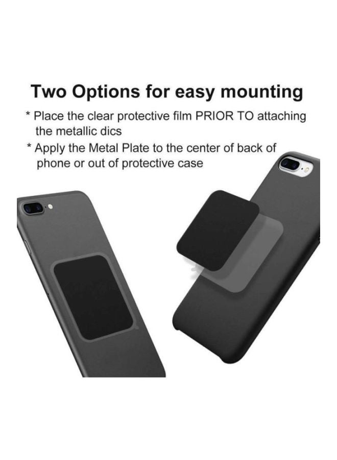 OUTAD 8-Piece Car Mount Adhesive Sticker Plate Set Black - Image 3