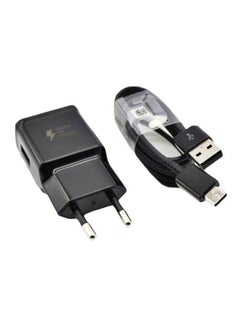 Fast Charging Adapter With Type-C Cable Black