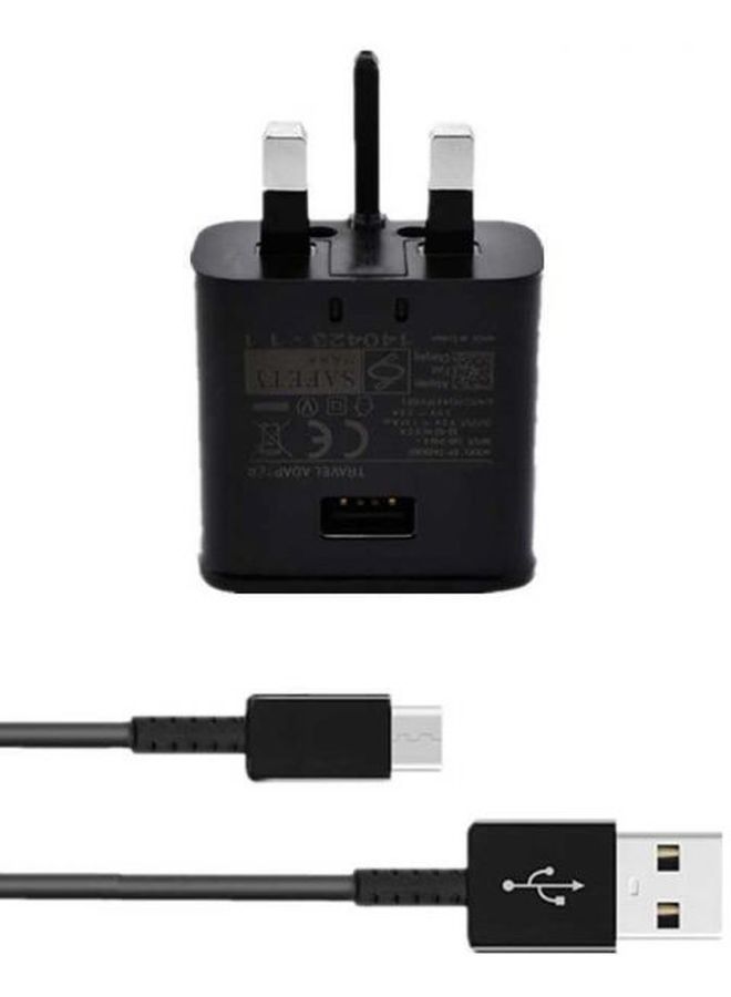 Samsung 3-Pin Fast Charging Adapter With USB Cable Black  - Image 2