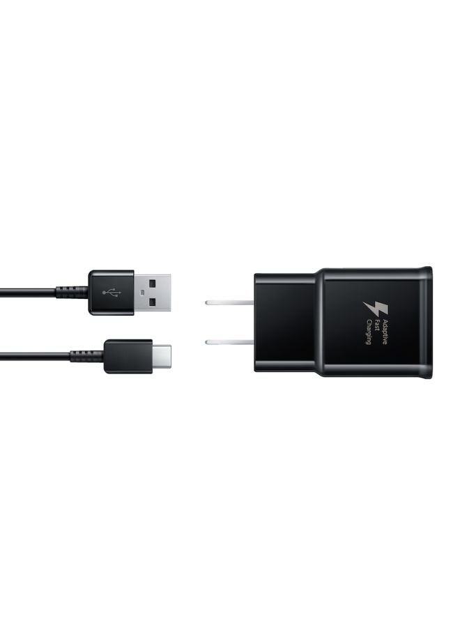 Samsung 3-Pin Fast Charging Adapter With USB Cable Black  - Image 3