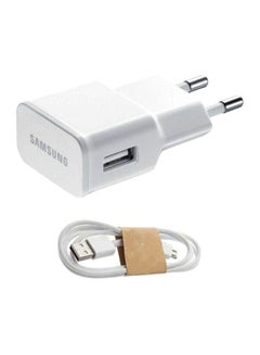 سامسونج محول للشحن السريع مزود بكابل USB مناسب للسفر أبيض  - Image 2