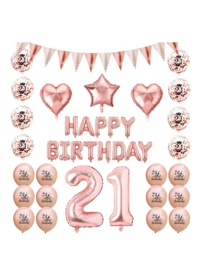 Beauenty 27-Piece 21st Birthday Party Decorative Balloon Set - Image 1