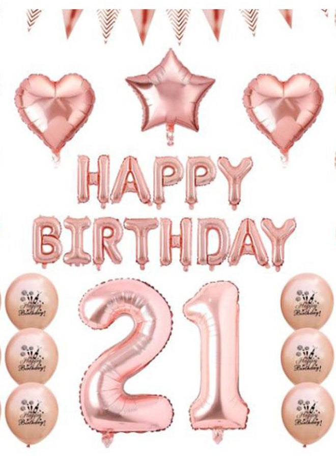 Beauenty 27-Piece 21st Birthday Party Decorative Balloon Set - Image 2