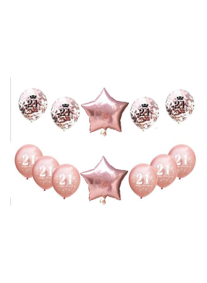 بيوينتي مجموعة بالونات زينة بتصميم عبارة "Happy Birthday" من 25 قطعة - Image 3