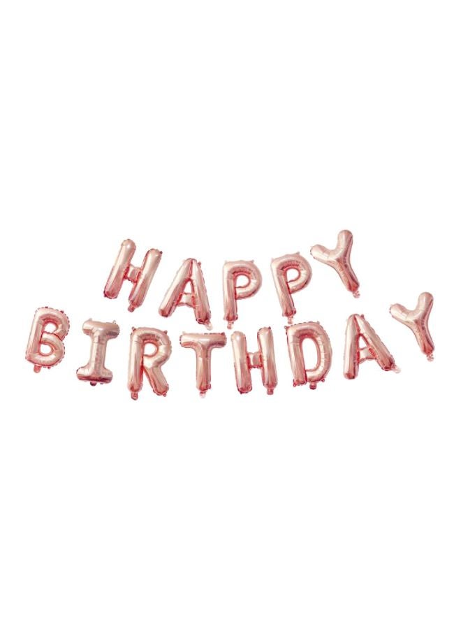 بيوينتي مجموعة بالونات زينة بتصميم عبارة "Happy Birthday" من 25 قطعة - Image 2