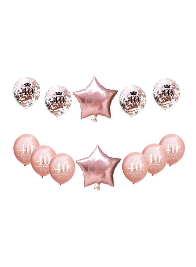 بيوينتي مجموعة بالونات زينة بتصميم عبارة "Happy Birthday" من 25 قطعة - Image 3