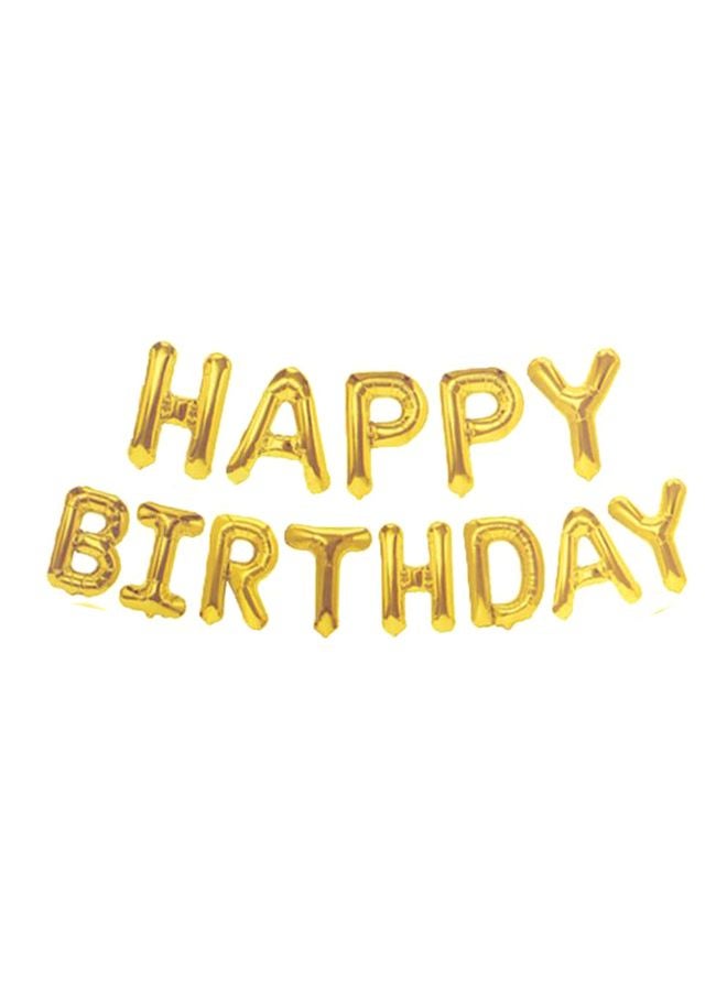 بيوينتي طقم غطاء بالون من قصدير الألومنيوم بتصميم عبارة "Happy Birthday" مكون من 25 قطعة - Image 2