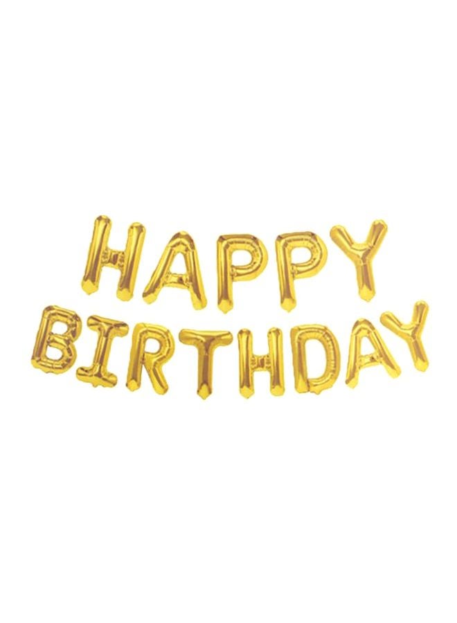 بيوينتي طقم غطاء بالون من قصدير الألومنيوم بتصميم عبارة "Happy Birthday" مكون من 25 قطعة - Image 2