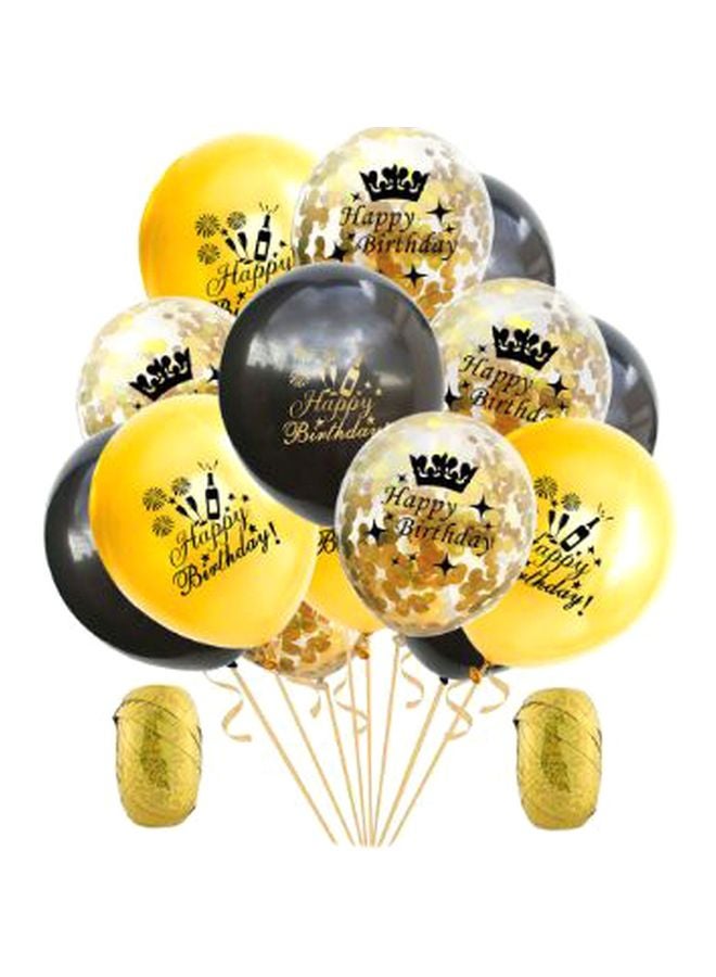 بيوينتي مجموعة بالونات مع راية تشكل عبارة "Happy 13th Birthday" مكونة من 42 قطعة - Image 2