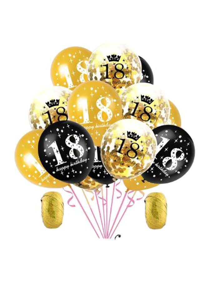 بيوينتي مجموعة بالونات مع راية تشكل عبارة "Happy 18th Birthday" مكونة من 42 قطعة - Image 2