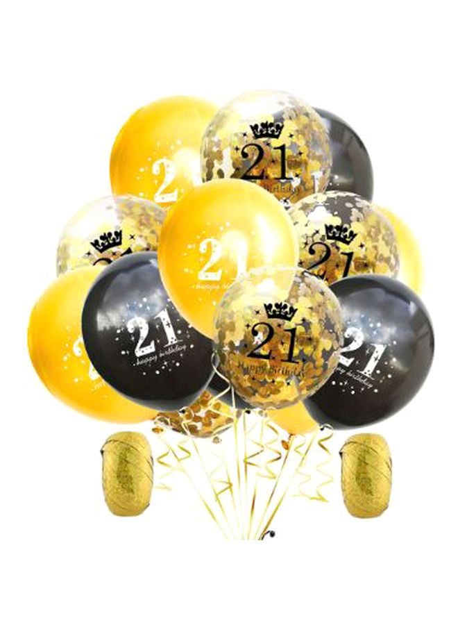 بيوينتي مجموعة بالونات مع راية تشكل عبارة "Happy 21st Birthday" مكونة من 42 قطعة - Image 2