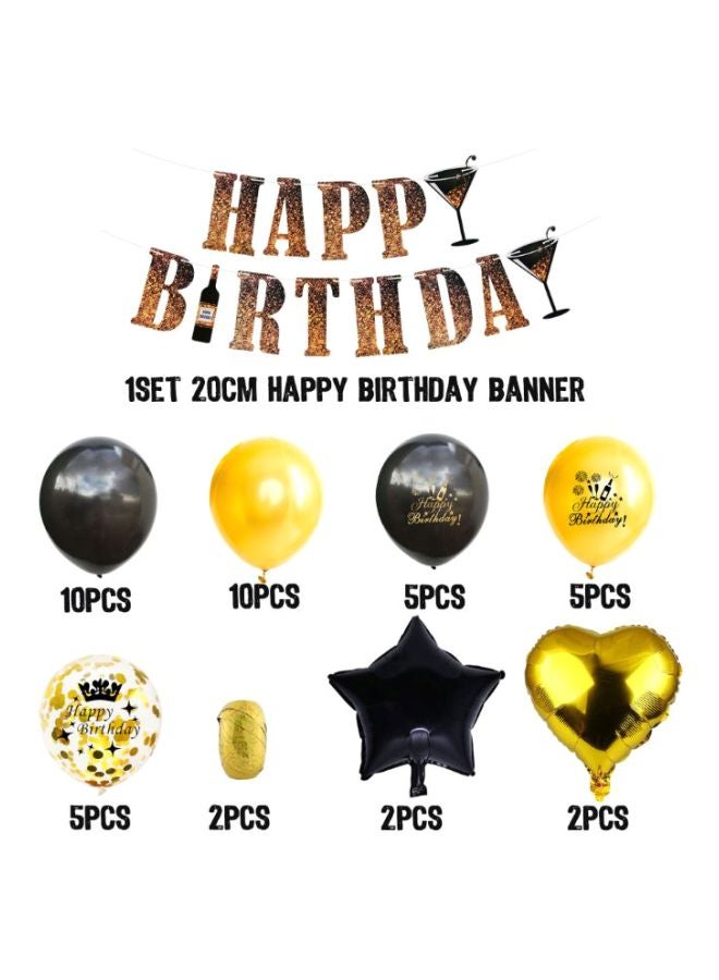 بيوينتي مجموعة بالونات مع راية تشكل عبارة "Happy 70th Birthday" مكونة من 42 قطعة - Image 4