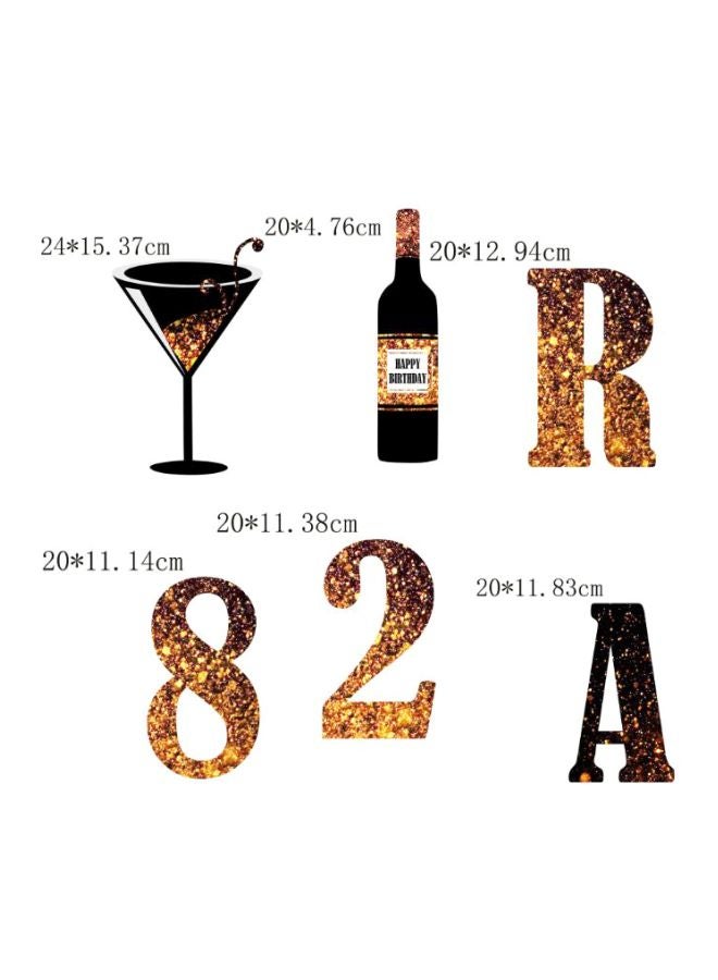 بيوينتي مجموعة بالونات مع راية تشكل عبارة "Happy 70th Birthday" مكونة من 42 قطعة - Image 2