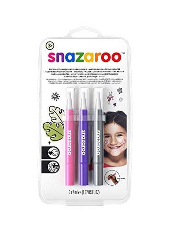 سنازارو طقم أقلام فرش الرسم على الوجه من 3 قطع 3x2ملليلتر - Image 1