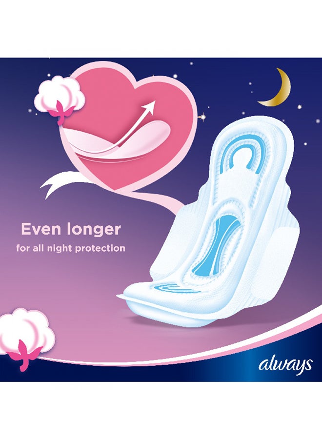 Always - Breathable Soft Maxi Thick Night Sanitary Pads With Wings 8 Count - Image 1