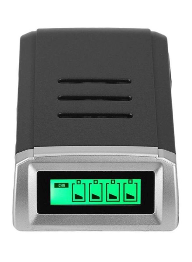 OUTAD Battery Charger With LCD Screen Black/Silver - Image 2