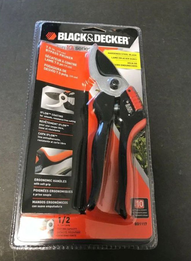 بلاك اند ديكر مشذب أشجار منحني بشفرات فولاذية صلبة أسود/ برتقالي/ فضي 8بوصة - Image 3