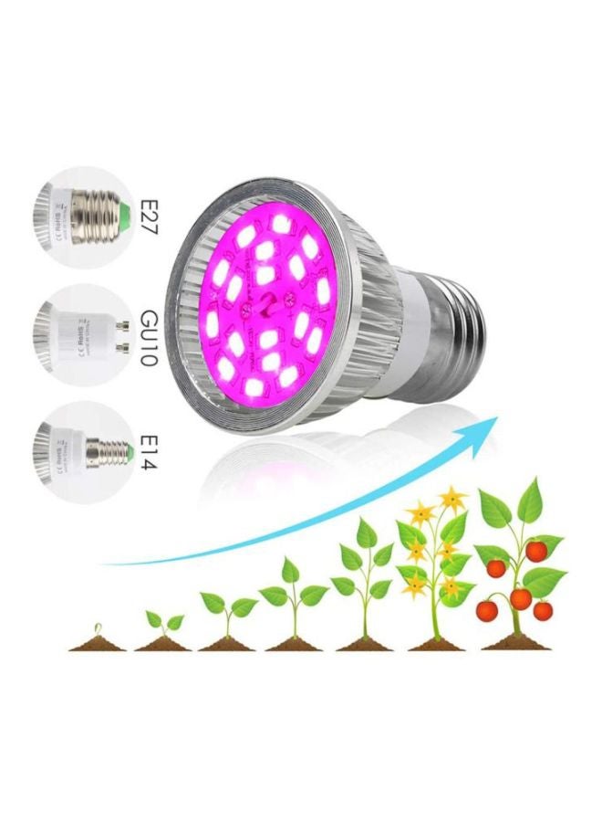 38 LED Hydroponic Lamp White/Silver