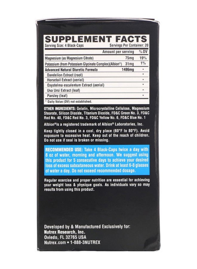 Nutrex Research Lipo-6 Black Diuretic Supplement - 80 Capsules  - Image 3