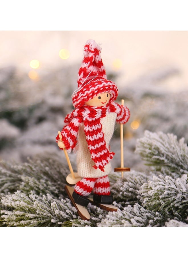 Beauenty Ski Doll Pendant White/Beige/Red 6x10cm  - Image 2
