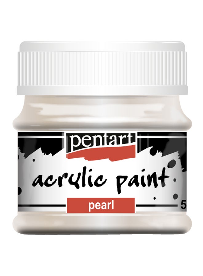 بينتارت طلاء أكريليك لؤلؤي أبيض