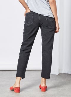 trendyol Zipper Detailed Mom Jeans Black  - Image 3