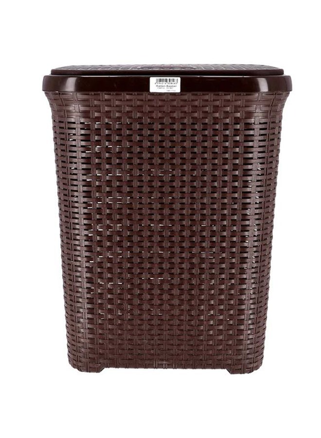 DELCASA Plastic Laundry Basket Brown 40cm  - Image 2